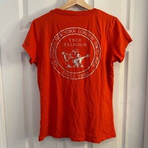 NWOT True Religion Buddha Stamp Slim V Tee